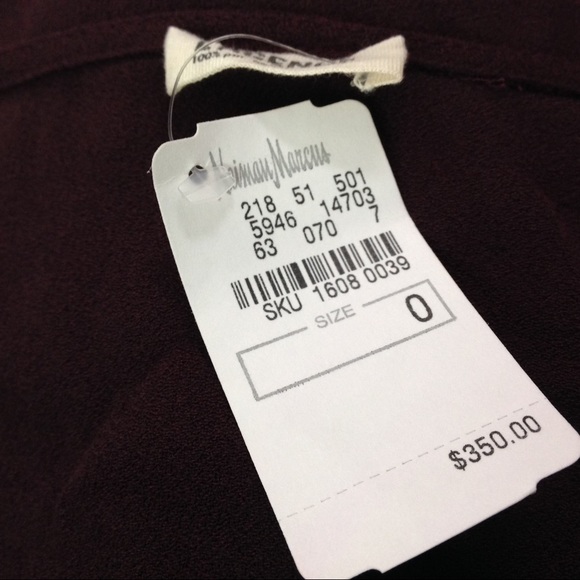 $350 L’Agence Maroon 70's Evening Dress Size 0 - Picture 6 of 6